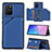 Soft Luxury Leather Snap On Case Cover Y04B for Samsung Galaxy M80S Blue