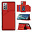 Soft Luxury Leather Snap On Case Cover Y04B for Samsung Galaxy Note 20 5G Red