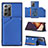 Soft Luxury Leather Snap On Case Cover Y04B for Samsung Galaxy Note 20 Ultra 5G Blue