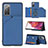 Soft Luxury Leather Snap On Case Cover Y04B for Samsung Galaxy S20 FE (2022) 5G Blue