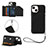 Soft Luxury Leather Snap On Case Cover Y06B for Apple iPhone 15 Black