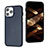 Soft Luxury Leather Snap On Case Cover Y07B for Apple iPhone 13 Pro Max Blue