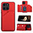 Soft Luxury Leather Snap On Case Cover YB1 for Huawei Honor X6a Red