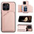 Soft Luxury Leather Snap On Case Cover YB1 for Huawei Honor X6a Rose Gold