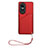 Soft Luxury Leather Snap On Case Cover YB1 for Oppo Reno10 5G Red