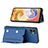 Soft Luxury Leather Snap On Case Cover YB1 for Samsung Galaxy A04 4G Blue