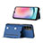 Soft Luxury Leather Snap On Case Cover YB1 for Samsung Galaxy A14 4G Blue