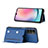 Soft Luxury Leather Snap On Case Cover YB1 for Samsung Galaxy A24 4G Blue