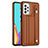 Soft Luxury Leather Snap On Case Cover YB1 for Samsung Galaxy A52 4G Brown