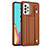 Soft Luxury Leather Snap On Case Cover YB1 for Samsung Galaxy A52 5G Brown