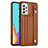 Soft Luxury Leather Snap On Case Cover YB1 for Samsung Galaxy A53 5G Brown