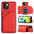 Soft Luxury Leather Snap On Case Cover YB1 for Xiaomi Poco C50 Red