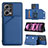 Soft Luxury Leather Snap On Case Cover YB1 for Xiaomi Redmi Note 12 5G Blue