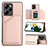 Soft Luxury Leather Snap On Case Cover YB1 for Xiaomi Redmi Note 12 Pro Speed 5G Rose Gold