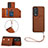 Soft Luxury Leather Snap On Case Cover YB2 for Huawei Honor 90 5G Brown