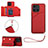 Soft Luxury Leather Snap On Case Cover YB2 for Huawei Honor X6a Red