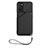 Soft Luxury Leather Snap On Case Cover YB2 for Oppo A16 Black