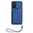 Soft Luxury Leather Snap On Case Cover YB2 for Oppo A16 Blue