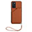 Soft Luxury Leather Snap On Case Cover YB2 for Oppo A16 Brown