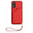 Soft Luxury Leather Snap On Case Cover YB2 for Oppo A17 Red