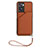 Soft Luxury Leather Snap On Case Cover YB2 for Oppo A57 4G Brown