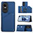 Soft Luxury Leather Snap On Case Cover YB2 for Oppo Reno10 5G Blue