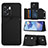 Soft Luxury Leather Snap On Case Cover YB2 for Realme V23 5G Black