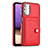 Soft Luxury Leather Snap On Case Cover YB2 for Samsung Galaxy A13 4G Red