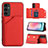 Soft Luxury Leather Snap On Case Cover YB2 for Samsung Galaxy A14 4G Red