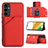 Soft Luxury Leather Snap On Case Cover YB2 for Samsung Galaxy A34 5G Red