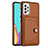 Soft Luxury Leather Snap On Case Cover YB2 for Samsung Galaxy A52 5G Brown