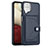 Soft Luxury Leather Snap On Case Cover YB2 for Samsung Galaxy M12 Blue