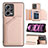 Soft Luxury Leather Snap On Case Cover YB2 for Xiaomi Redmi Note 12 Pro 5G Rose Gold