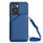 Soft Luxury Leather Snap On Case Cover YB3 for Oppo A77 4G Blue