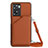 Soft Luxury Leather Snap On Case Cover YB3 for Oppo A77 4G Brown