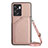 Soft Luxury Leather Snap On Case Cover YB3 for Realme V23 5G Rose Gold
