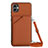 Soft Luxury Leather Snap On Case Cover YB3 for Samsung Galaxy A04E Brown