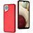 Soft Luxury Leather Snap On Case Cover YB3 for Samsung Galaxy A12 Nacho Red