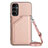 Soft Luxury Leather Snap On Case Cover YB3 for Samsung Galaxy A14 4G Rose Gold