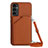 Soft Luxury Leather Snap On Case Cover YB3 for Samsung Galaxy A34 5G Brown