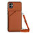 Soft Luxury Leather Snap On Case Cover YB3 for Samsung Galaxy M04 Brown