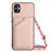 Soft Luxury Leather Snap On Case Cover YB3 for Samsung Galaxy M04 Rose Gold