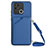 Soft Luxury Leather Snap On Case Cover YB3 for Xiaomi Redmi 10 India Blue