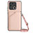 Soft Luxury Leather Snap On Case Cover YB3 for Xiaomi Redmi 10 Power Rose Gold