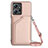 Soft Luxury Leather Snap On Case Cover YB3 for Xiaomi Redmi Note 12 4G Rose Gold