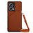 Soft Luxury Leather Snap On Case Cover YB3 for Xiaomi Redmi Note 12 Pro+ Plus 5G Brown