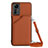 Soft Luxury Leather Snap On Case Cover YB3 for Xiaomi Redmi Note 12S Brown