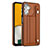 Soft Luxury Leather Snap On Case Cover YB4 for Samsung Galaxy A14 5G Brown