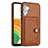 Soft Luxury Leather Snap On Case Cover YB5 for Samsung Galaxy A34 5G Brown