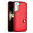 Soft Luxury Leather Snap On Case Cover YB5 for Samsung Galaxy S24 5G Red